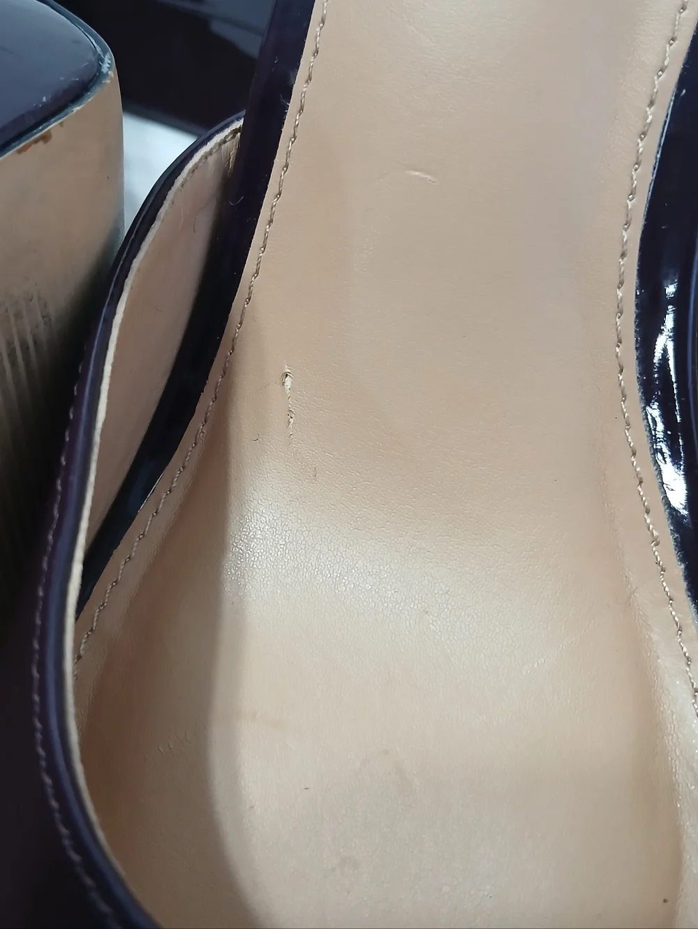 Express Patent Ankle-Strap Platform Pumps in Dark‎ Plum